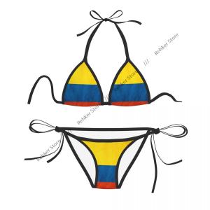 Colombia Flag Women's Sexy Bikini Swimwear Set