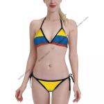 Colombia Flag Women's Sexy Bikini Swimwear Set