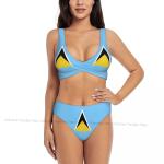 Saint Lucia Flag Women's Bikini Set
