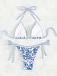WDIRARA Women's Floral Print Boho Bikini Set