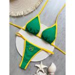 Brazilian Bikini Set with Brasil Flag Design