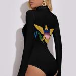 US Virgin Islands Women's High Neck One-Piece Swimsuit