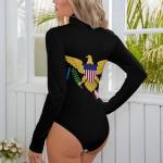 US Virgin Islands Women's High Neck One-Piece Swimsuit