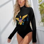 US Virgin Islands Women's High Neck One-Piece Swimsuit