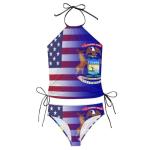 Michigan State Flag Women's High Neck Bikini Set