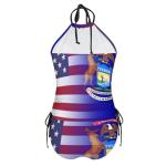 Michigan State Flag Women's High Neck Bikini Set