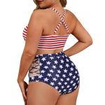 Plus Size 4th of July American Flag Bikini