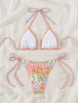 ZAFUL Women's Tribal Print Triangle Bikini Set