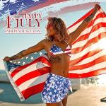 Zando American Flag Swim Cover Up Dress