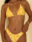 Cute Polka Dot Triangle Thong Bikini Set