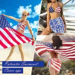 Zando American Flag Swim Cover Up Dress