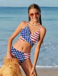 Girls' Patriotic Two-Piece Criss Cross Bikini