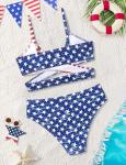 Girls' Patriotic Two-Piece Criss Cross Bikini
