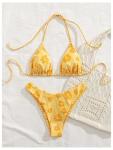 Cute Polka Dot Triangle Thong Bikini Set