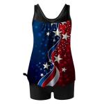Fourth of July Floral Tankini Swimsuit for Women