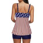 Patriotic American Flag Tankini Swimsuit for Women