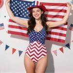 Fourth of July One-Piece Swimsuit for Women
