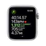 Apple Watch Series 5 Silver Aluminum White Sport Band