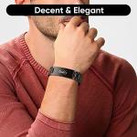 Personalized Black Stainless Steel Dad Bracelet