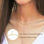 Chesky 14k Gold Plated Dainty Satellite Choker Necklace