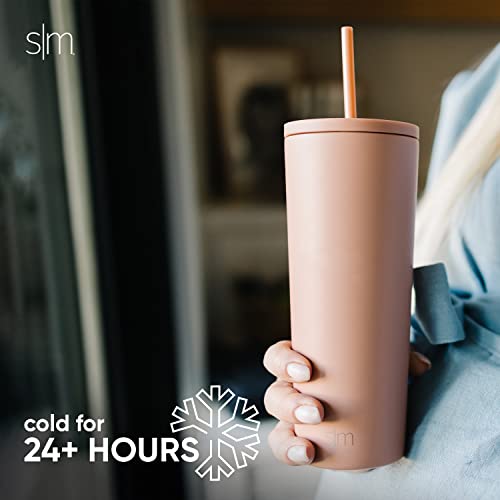 Insulated Lavender Tumbler with Straw - 710ml