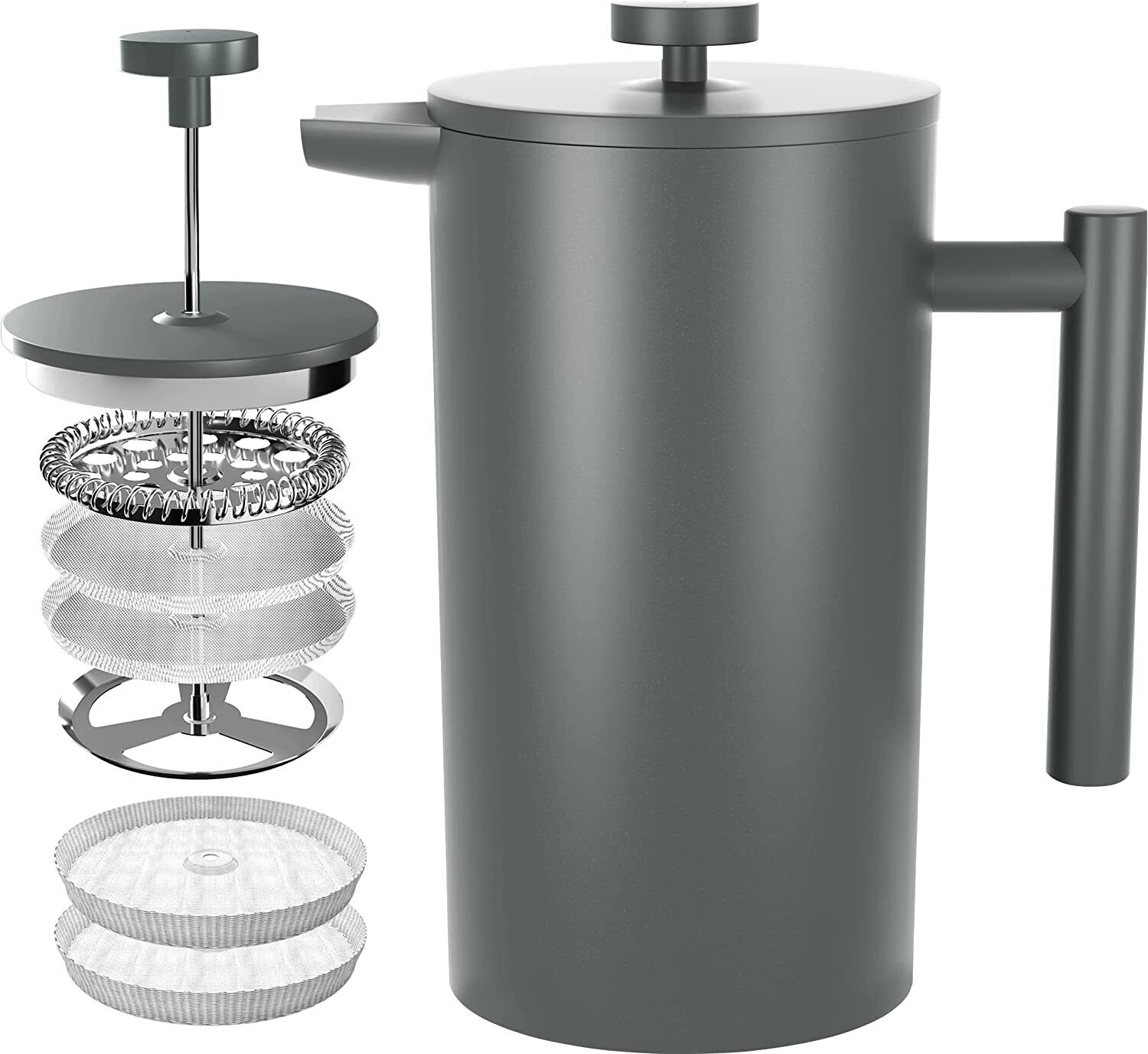 Stainless Steel French Press with Extra Filters