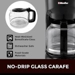Mueller 12-Cup Drip Coffee Maker with Glass Carafe
