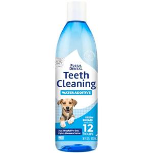 Naturél Promise Fresh Dental Breath Freshener & Teeth Cleaning Water Additive for Dogs, 18 oz Bottle