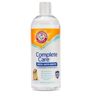 Arm & Hammer Dog Dental Water Additive Breath Freshener, Odorless Flavorless Oral Care Solution for Plaque and Tartar Control, Daily No Brush Dental Support for Dogs, 16 Fl Oz