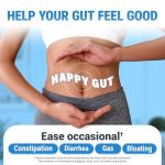 Dr. Berg Probiotic Supplement (60 Billion CFUs) - Helps Ease Occasional Constipation, Diarrhea, Gas & Bloating* - Pre and Probiotics for Digestive Health - 30 Probiotic Capsules