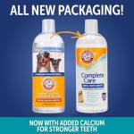 Arm & Hammer Dog Dental Water Additive Breath Freshener, Odorless Flavorless Oral Care Solution for Plaque and Tartar Control, Daily No Brush Dental Support for Dogs, 16 Fl Oz