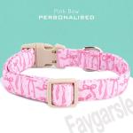 Faygarsle Cute Pink Bow Pattern Dog Collar for Summer Spring DesignSmall Medium Large Dogs S