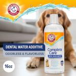 Arm & Hammer Dog Dental Water Additive Breath Freshener, Odorless Flavorless Oral Care Solution for Plaque and Tartar Control, Daily No Brush Dental Support for Dogs, 16 Fl Oz
