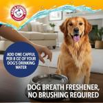 Arm & Hammer Dog Dental Water Additive Breath Freshener, Odorless Flavorless Oral Care Solution for Plaque and Tartar Control, Daily No Brush Dental Support for Dogs, 16 Fl Oz