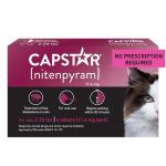 Capstar (nitenpyram) Cat Flea Treatment, Fast-Acting Oral Flea Treatment for Cats 2-25 lbs, Vet-Recommended Medication Tablets Start Killing in 30 Minutes, 6 Doses