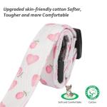 Cotton Handmade Dog Collar Cute and Distinctive Patterns White and Pink Love Heart with Pendant for Girl Boy Dogs Collars S