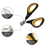 Cat Nail Clippers by Pet Republique – Professional Stainless-Steel Nail Clipper for Cats, Kittens, Hamster, Rabbits, Birds, & Small Breed Animals Claw Trimmer (Black+Yellow)