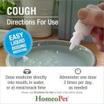 HomeoPet Cough, Safe and Natural Cough Supplement for Dogs, Cats, and Small Pets, 15 Milliliters