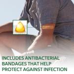 CURAD Assorted Bandages Variety Pack, 300 Count, 6 Styles Including Antibacterial, Waterproof, Sheer, Plastic, Heavy Duty & Flex-Fabric, Protects Scrapes, Cuts & Burns, Latex-Free