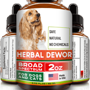 Herbal Cleanse fot Cats and Dogs - Homeopathics Parasites and Toxins for Dogs and Cats - All Breeds and Size - Puppy & Kitten - 2oz