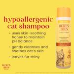 Burt’s Bees for Pets Hypoallergenic Cat Shampoo with Shea Butter and Honey, Gentle Kitten Shampoo for Indoor Cats with Dry or Sensitive Skin, Cat Bathing Supplies, 10 Fl Oz