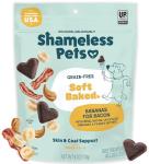Shameless Pets Soft-Baked Dog Treats, Bananas for Bacon - Natural & Healthy Dog Chews for Skin & Coat Support with Omega 3 & 6 - Biscuits Baked & Made in USA, Free from Grain, Corn & Soy - 1-Pack