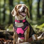 Joytale Reflective Nylon Dog Collar, Pink, Large