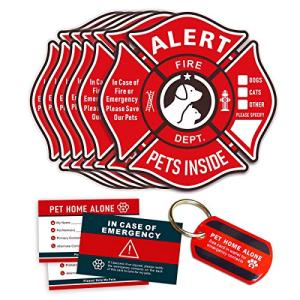 Pet Alert Stickers for Emergency Pet Rescue 6-Pack