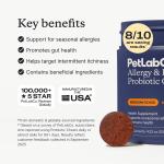 PetLab Co. Allergy & Immune Daily Probiotics for Dogs. Supports Yeast Production, Seasonal Allergies, Intermittent Itchiness, Gut & Digestive Health for Medium Size Dogs, Packaging May Vary