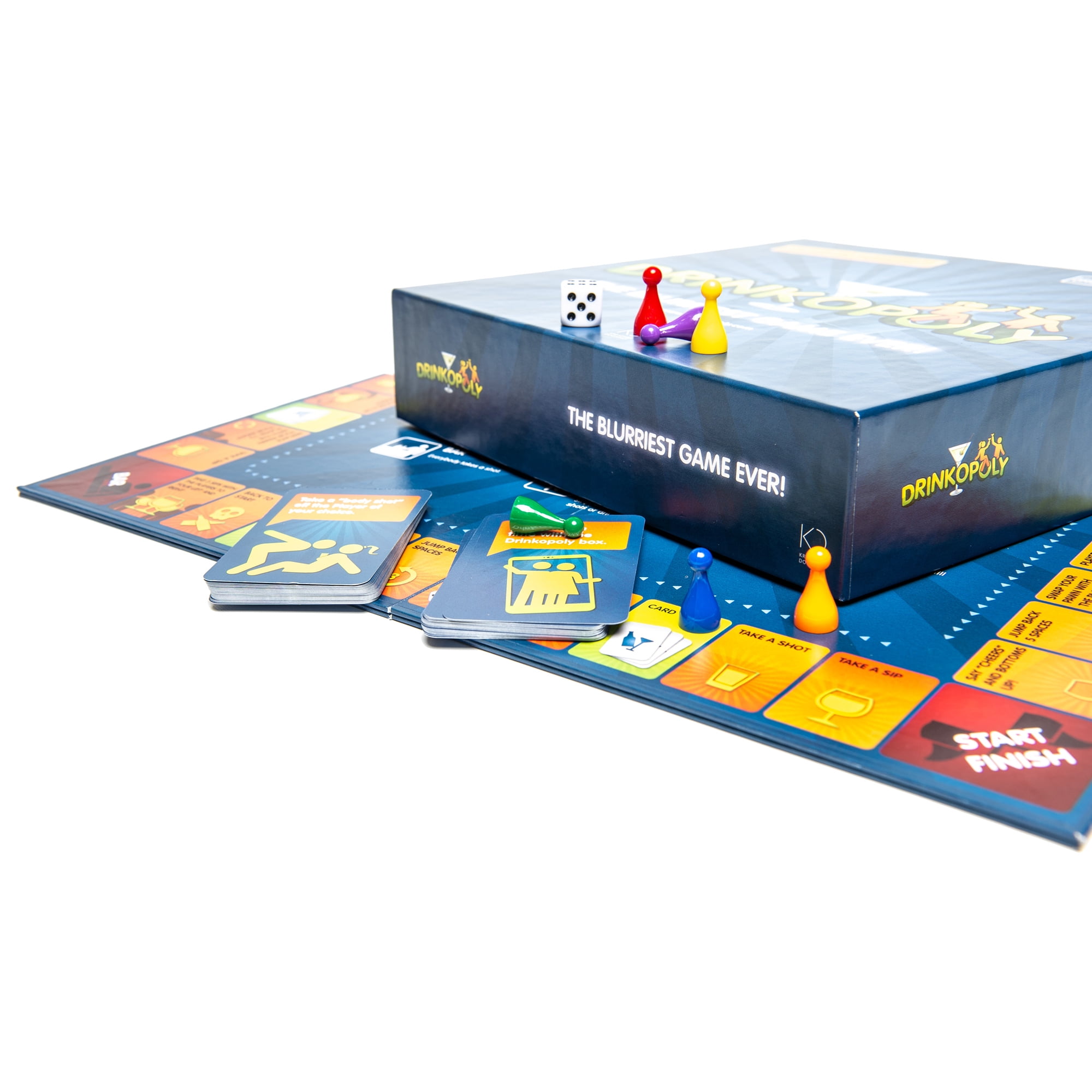 Drinkopoly: Fun Adult Drinking Game with Board and Cards