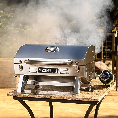 Masterbuilt Portable Propane Gas Grill Stainless Steel