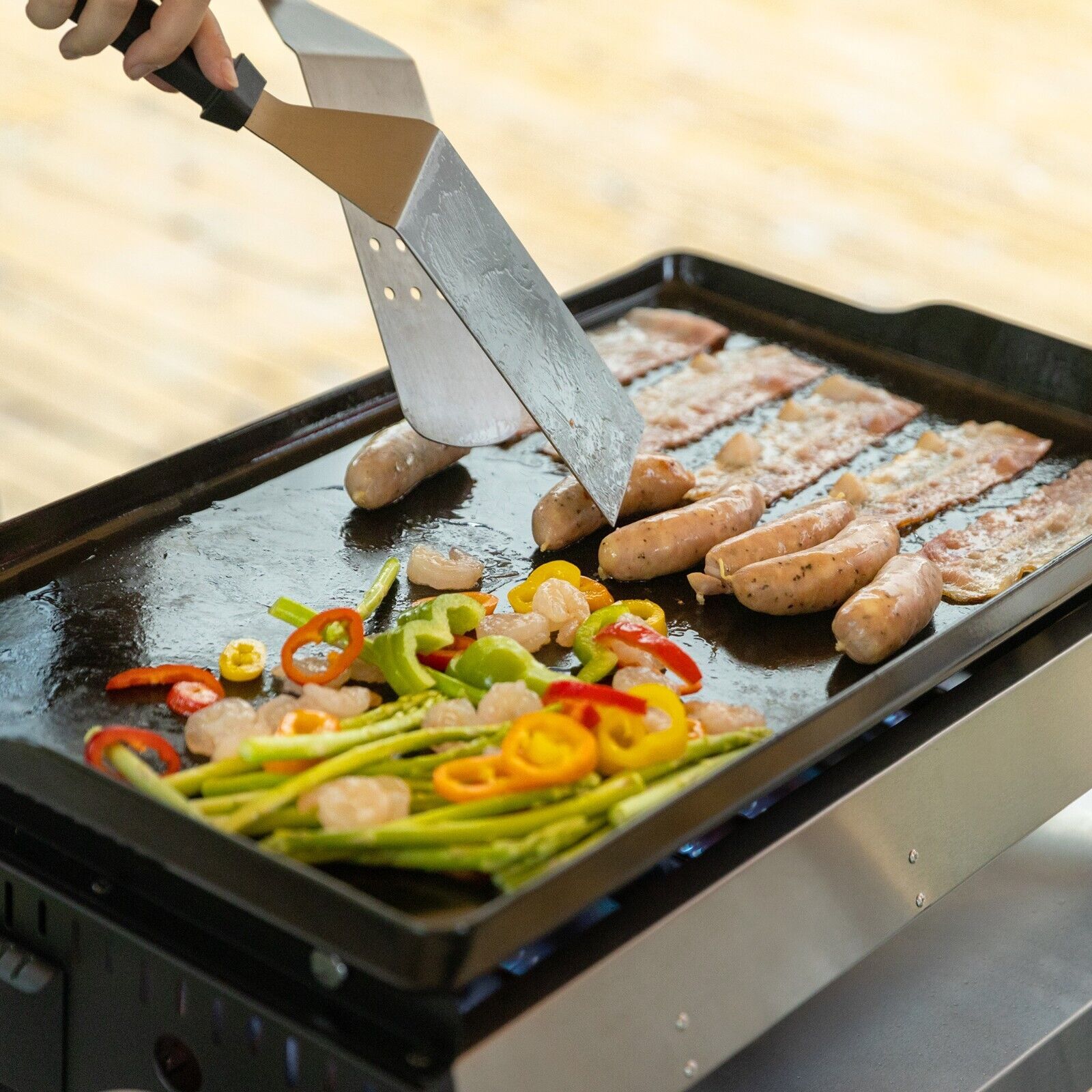 Royal Gourmet 3-Burner Portable Griddle for Camping