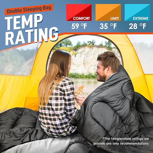 MEREZA XL Queen Size Two-Person Sleeping Bag