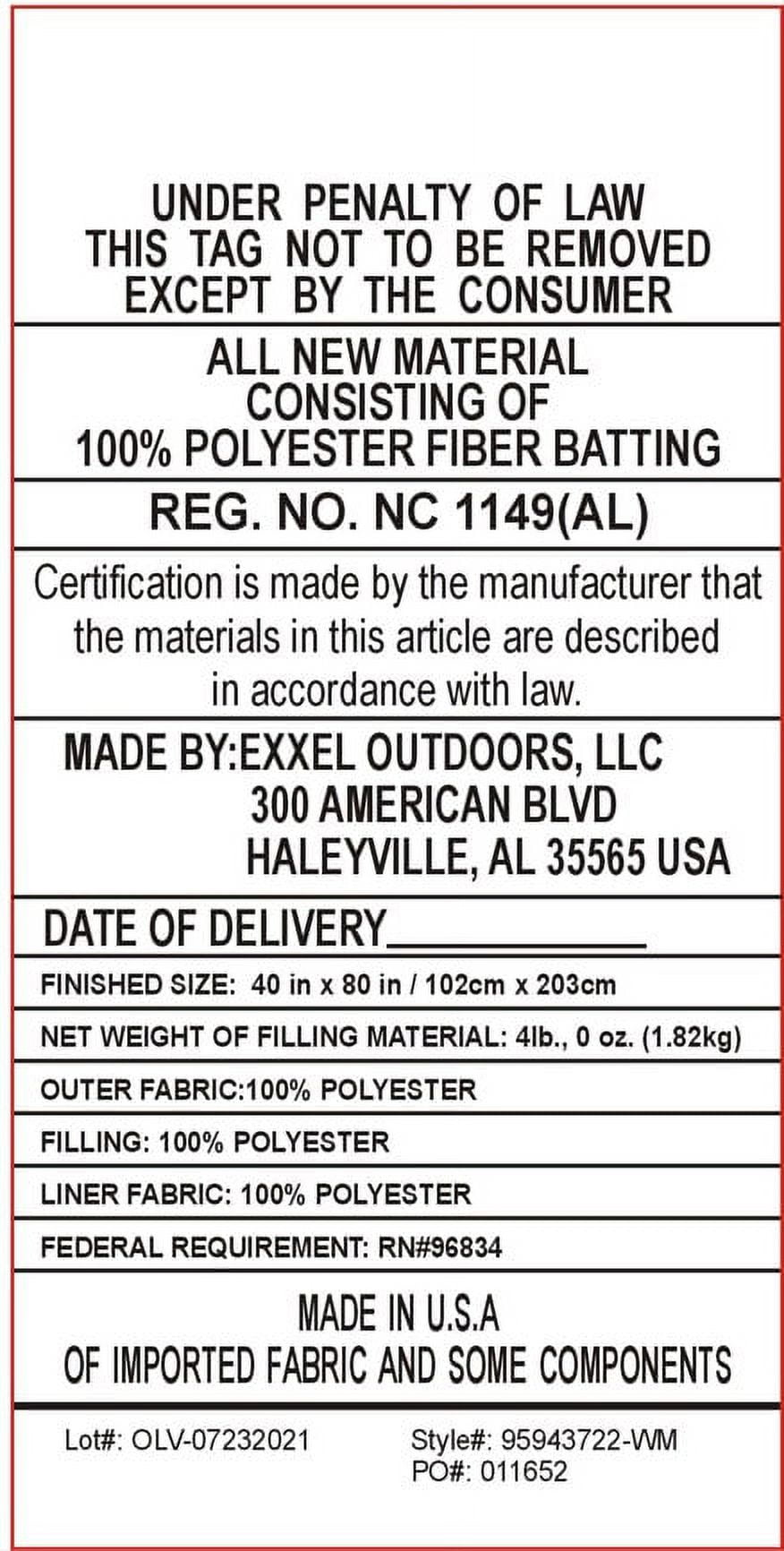 Ozark Trail Oversized 30F Cool Weather Sleeping Bag